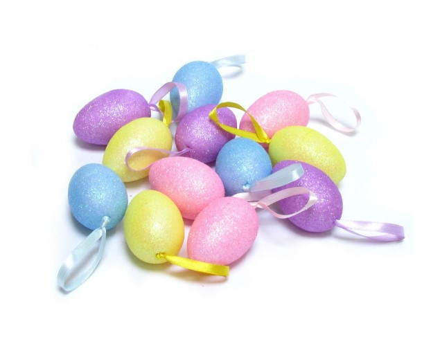 Pisanki brokatowe w tubie 12szt. Wielkanoc Arpex